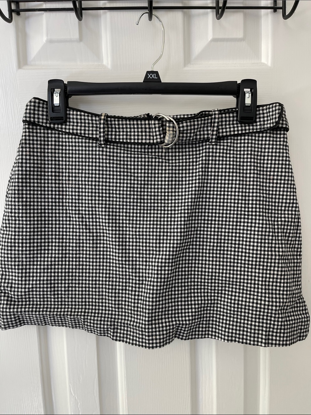 Star City Black & White Gingham Belted Mini Skort